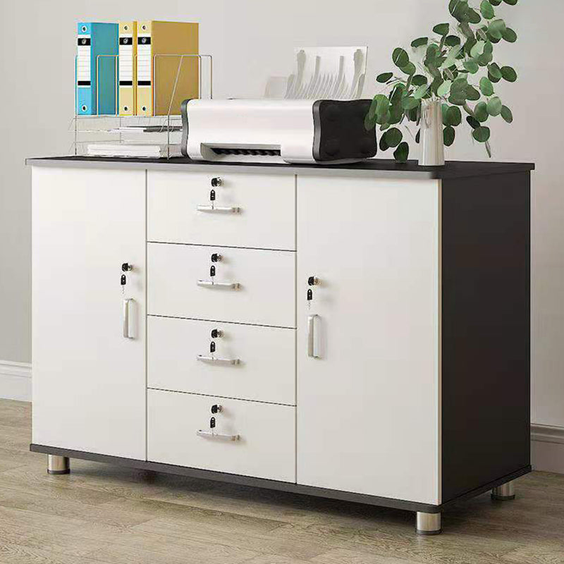 Contemporary Style Lateral Filing Cabinet Metal Filing Cabinet with Lock and Storage