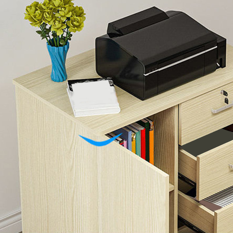 Contemporary Style Lateral Filing Cabinet Metal Filing Cabinet with Lock and Storage