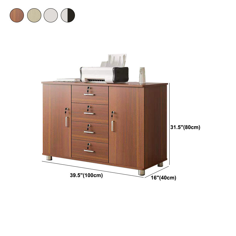 Contemporary Style Lateral Filing Cabinet Metal Filing Cabinet with Lock and Storage