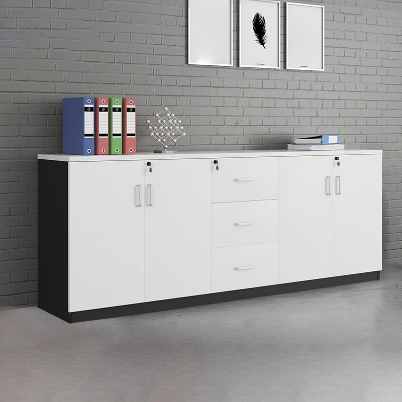 Modern Style Lateral Filing Cabinet Wood File Cabinet with Lock and Storage