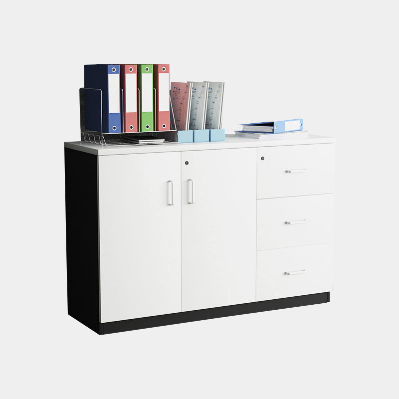 Modern Style Lateral Filing Cabinet Wood File Cabinet with Lock and Storage