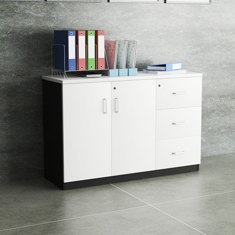 Modern Style Lateral Filing Cabinet Wood File Cabinet with Lock and Storage