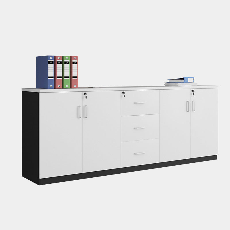 Modern Style Lateral Filing Cabinet Wood File Cabinet with Lock and Storage