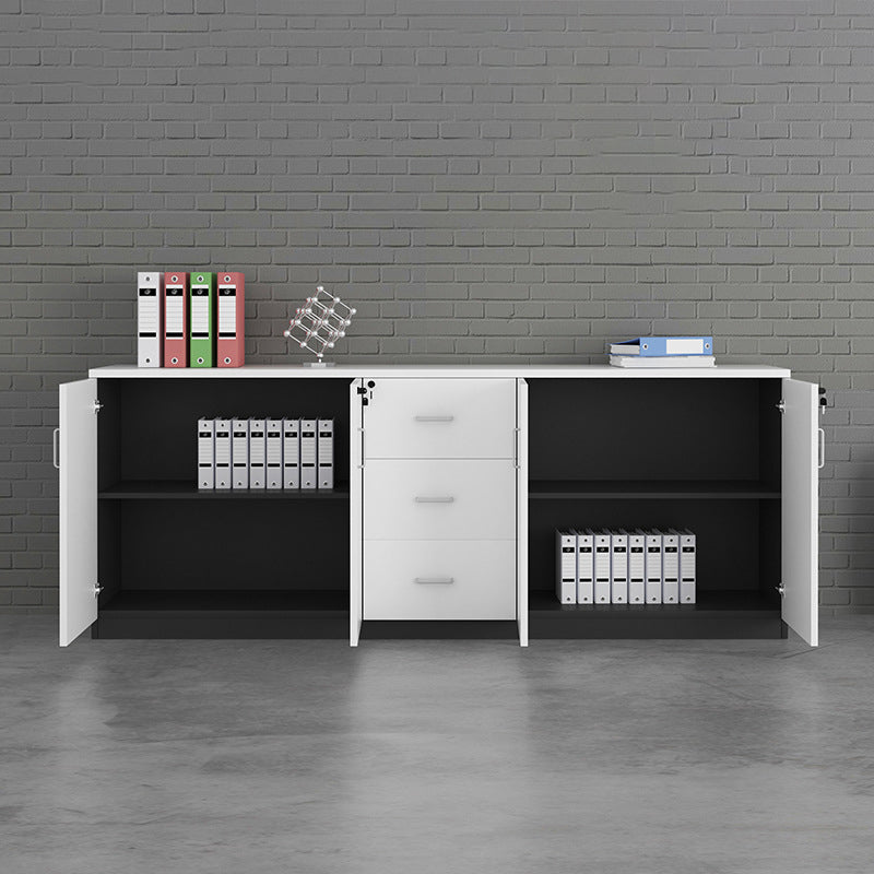 Modern Style Lateral Filing Cabinet Wood File Cabinet with Lock and Storage