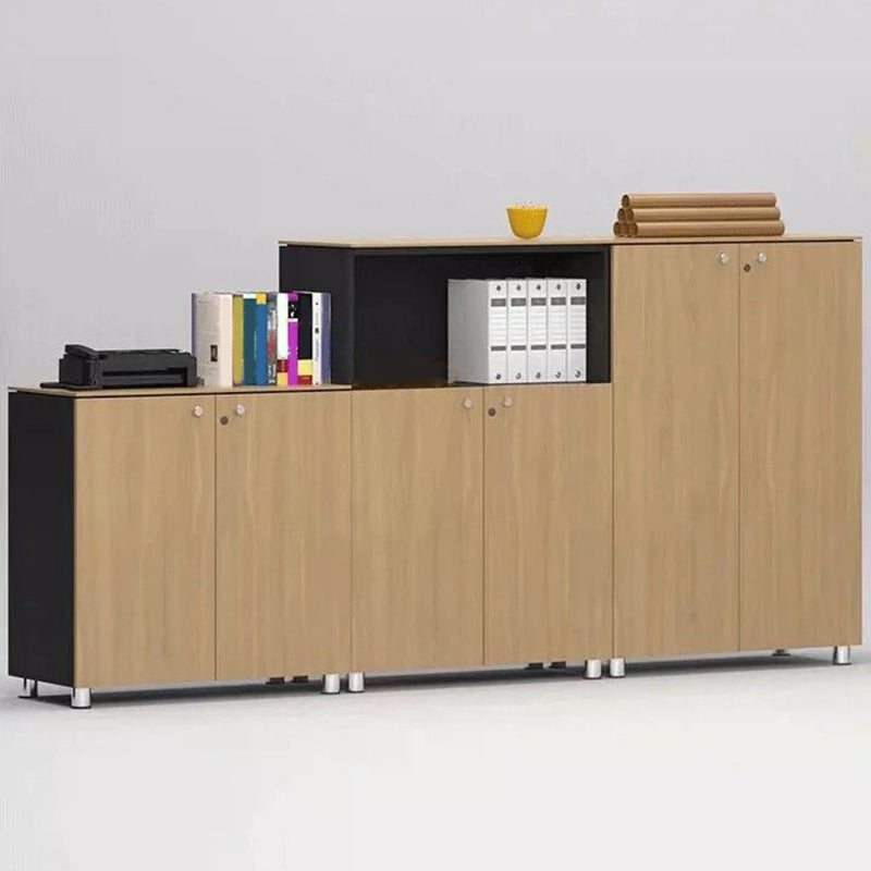 Contemporary File Cabinets Solid Wood Frame Key Lock Vertical File Cabinet Office