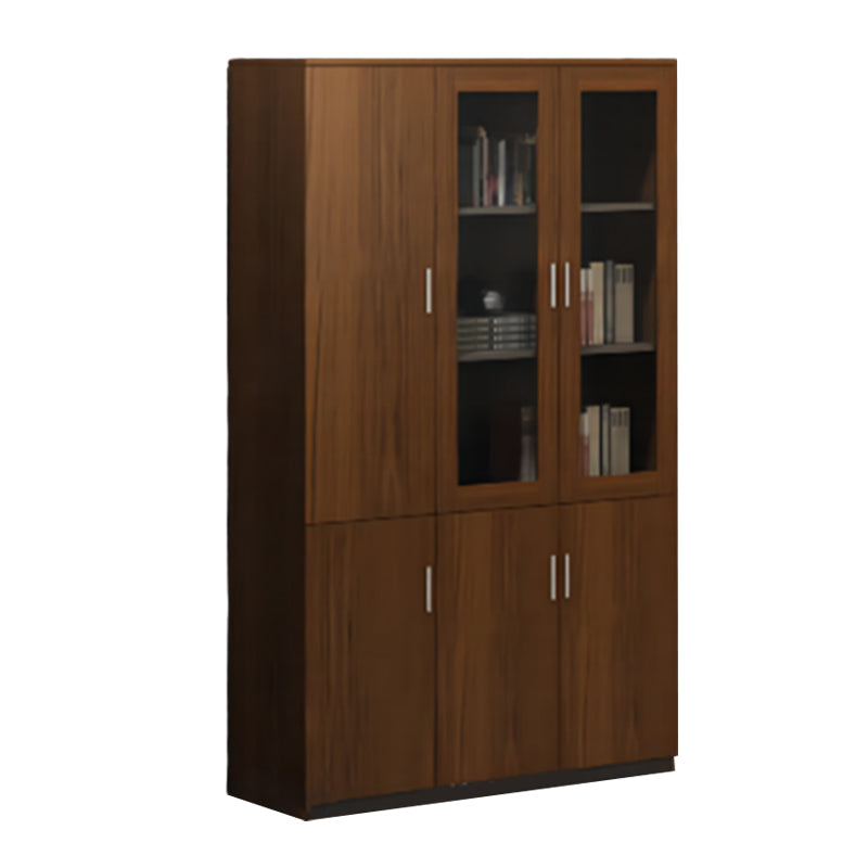 Contemporary File Cabinets Solid Wood Frame Glass Door Vertical File Cabinet Office