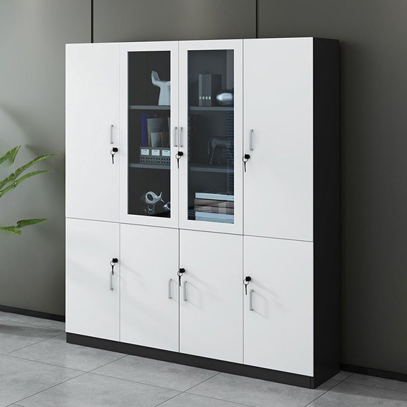 Contemporary File Cabinets Solid Wood Frame Glass Door Vertical File Cabinet Office