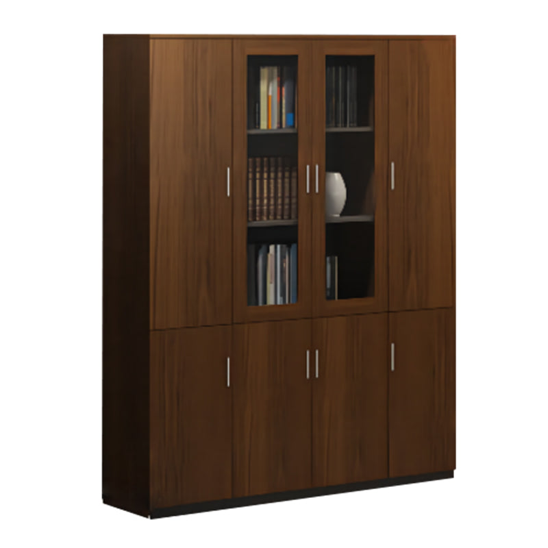 Contemporary File Cabinets Solid Wood Frame Glass Door Vertical File Cabinet Office