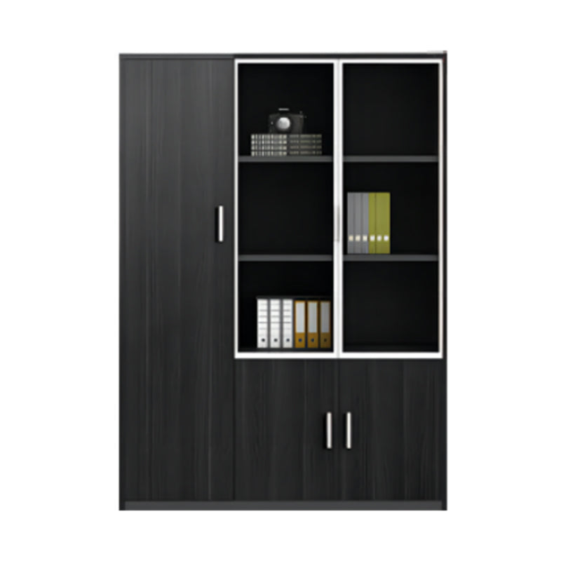 Contemporary File Cabinets Solid Wood Frame Glass Door Vertical File Cabinet Office