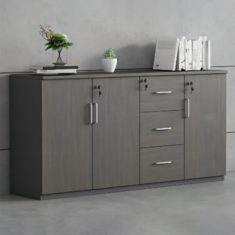 Contemporary File Cabinets Solid Wood Frame Key Lock Vertical File Cabinet