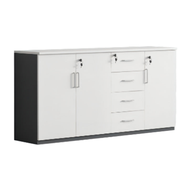 Contemporary File Cabinets Solid Wood Frame Key Lock Vertical File Cabinet