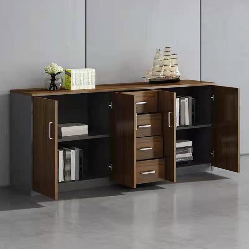 Contemporary File Cabinets Solid Wood Frame Key Lock Vertical File Cabinet