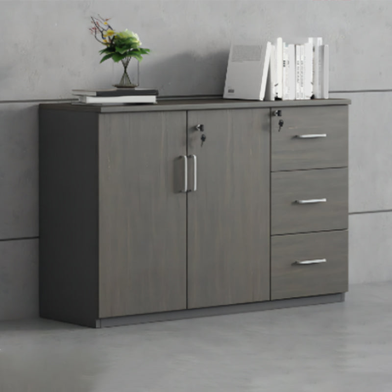 Contemporary File Cabinets Solid Wood Frame Key Lock Vertical File Cabinet