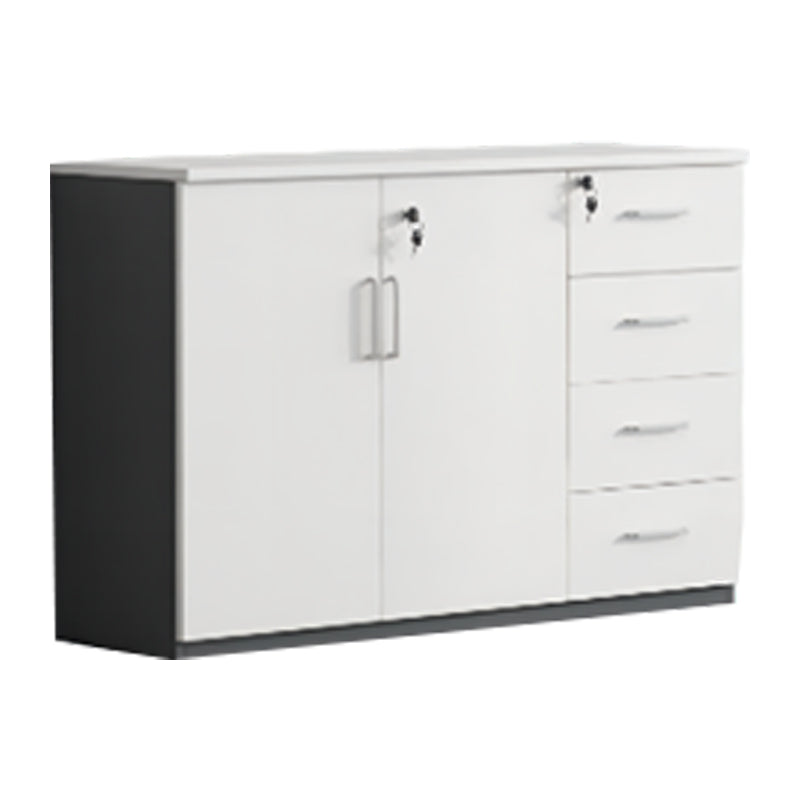 Contemporary File Cabinets Solid Wood Frame Key Lock Vertical File Cabinet