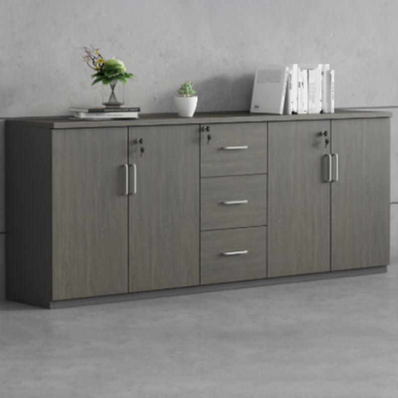 Contemporary File Cabinets Solid Wood Frame Key Lock Vertical File Cabinet