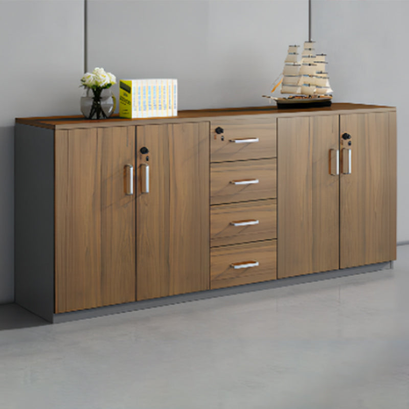 Contemporary File Cabinets Solid Wood Frame Key Lock Vertical File Cabinet