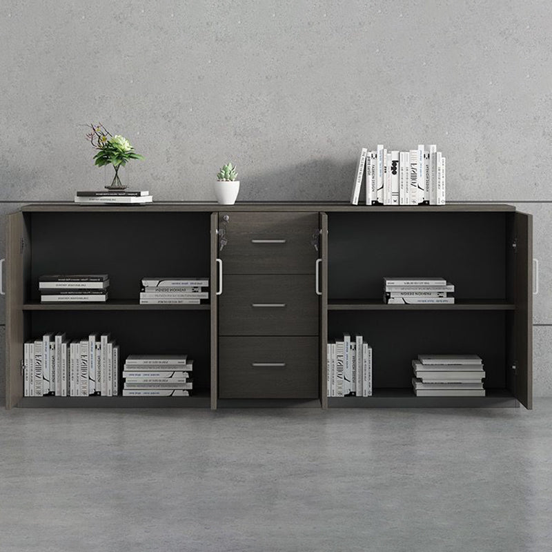 Contemporary File Cabinets Solid Wood Frame Key Lock Vertical File Cabinet