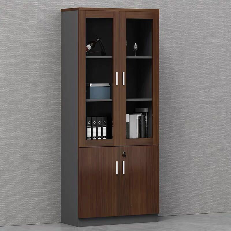 Contemporary File Cabinets Solid Wood Frame Vertical File Cabinet with Key Lock Office