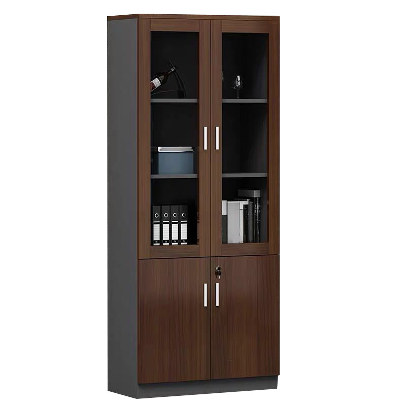 Contemporary File Cabinets Solid Wood Frame Vertical File Cabinet with Key Lock Office