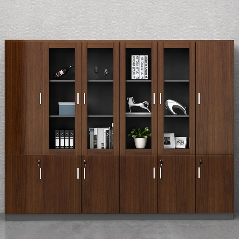 Contemporary File Cabinets Solid Wood Frame Vertical File Cabinet with Key Lock Office