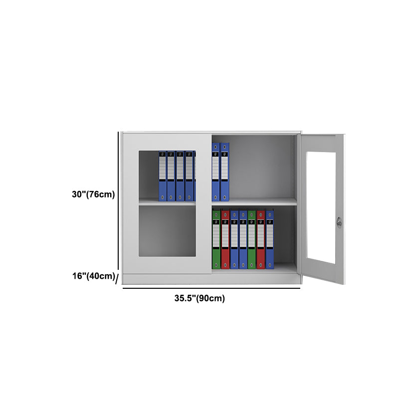 Contemporary File Cabinets Steel Frame Horizontal File Cabinet with Key Lock