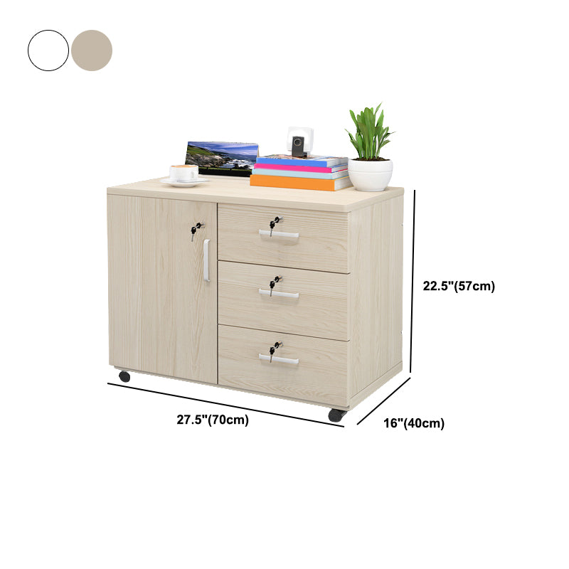 Modern Cabinet Wood with Locking Drawers and Storage Filing Cabinet