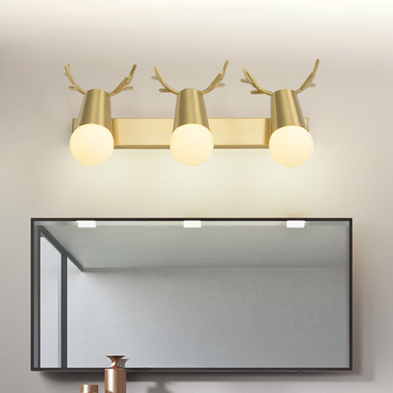 Metal Wall Lighting Modern Style   Sconce Lamp in Gold for Bathroom