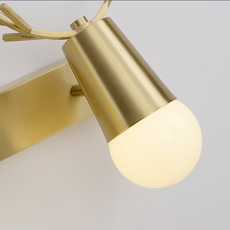 Metal Wall Lighting Modern Style   Sconce Lamp in Gold for Bathroom