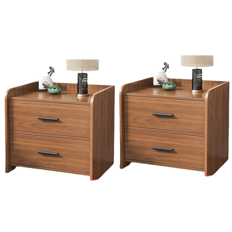 Wooden Bedside Cabinet Modern Minimalist Open Bedside Table with Drawers