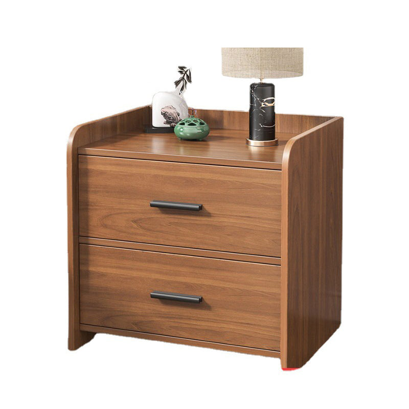 Wooden Bedside Cabinet Modern Minimalist Open Bedside Table with Drawers