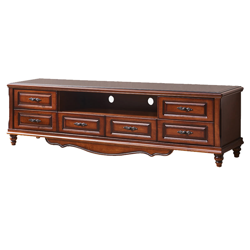 Wooden TV Cabinet Traditional Style Home Living Room TV Stand Console with Drawers