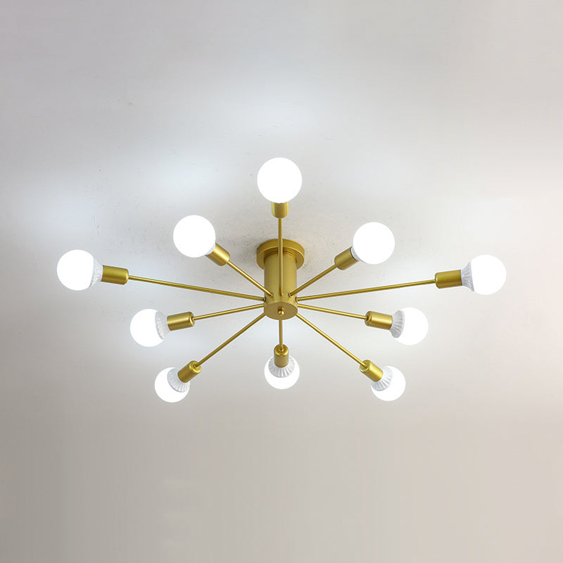 Industrial Ceiling Light Creative Semi-flush Mount Light Fixture for Sitting Room