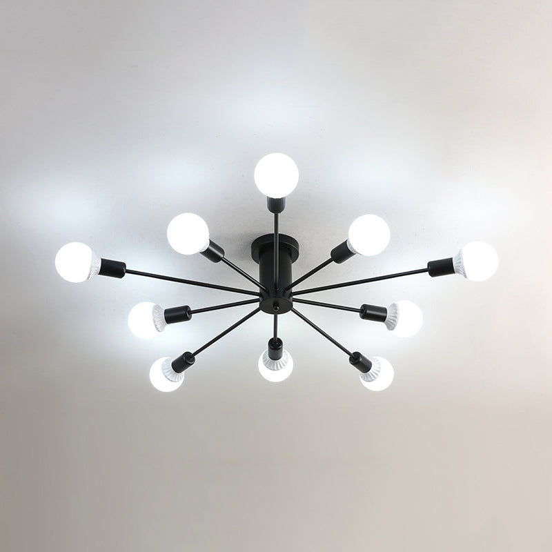 Industrial Ceiling Light Creative Semi-flush Mount Light Fixture for Sitting Room