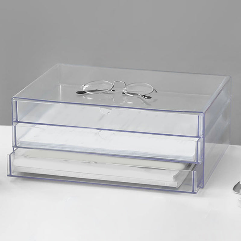 Modern Cabinet Acrylic with 3 Drawers File Cabinet for Home or Office