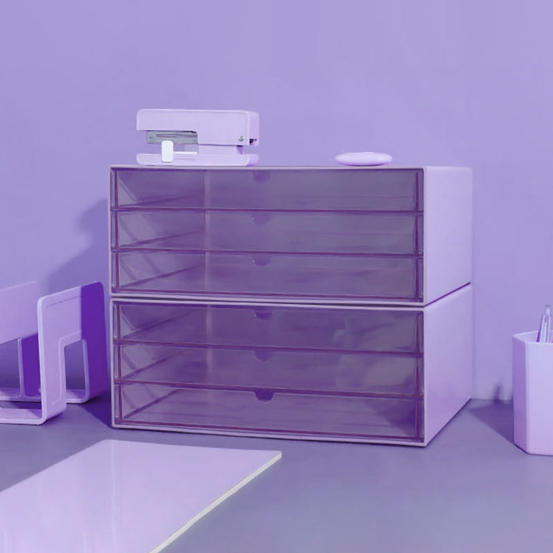 Modern Cabinet Acrylic with 3 Drawers File Cabinet for Home or Office