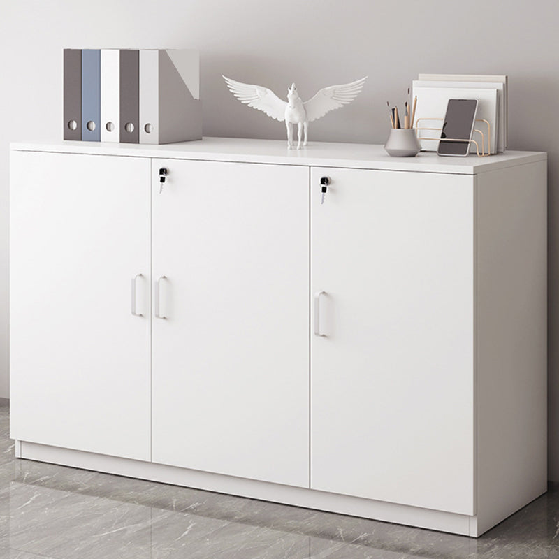 Modern Cabinet Wood Lateral Adjustable Storage Shelves and Locking Drawers File Cabinet