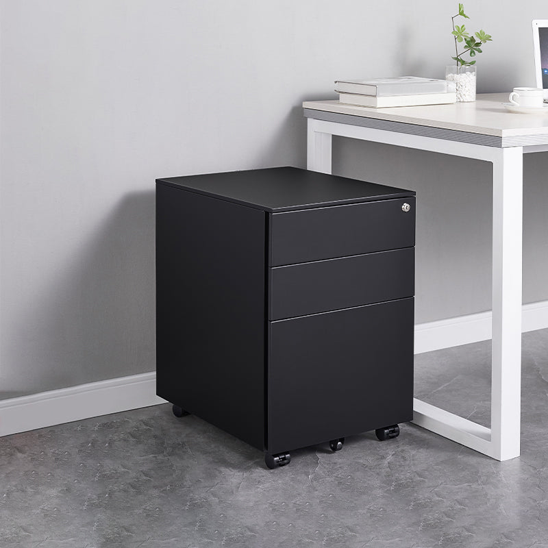 Modern Office Metal File Cabinet 3 Drawers Vertical Cabinet with Lock and Storage