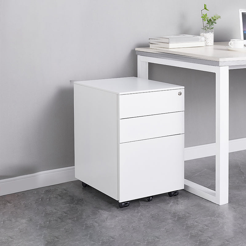 Modern Office Metal File Cabinet 3 Drawers Vertical Cabinet with Lock and Storage