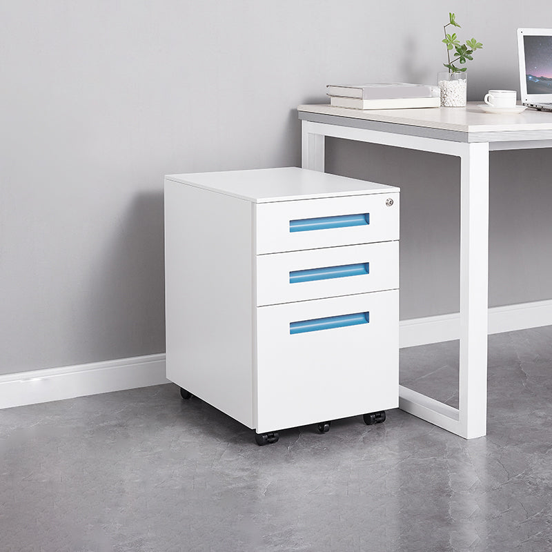 Modern Office Metal File Cabinet 3 Drawers Vertical Cabinet with Lock and Storage