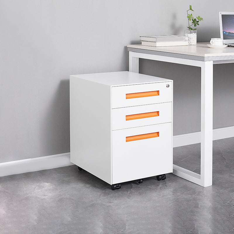 Modern Office Metal File Cabinet 3 Drawers Vertical Cabinet with Lock and Storage