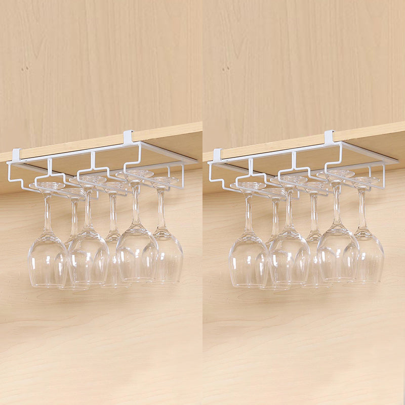 Contemporary Hanging Wine Glass Rack Metal Glass & Stemware Holder for Kitchen