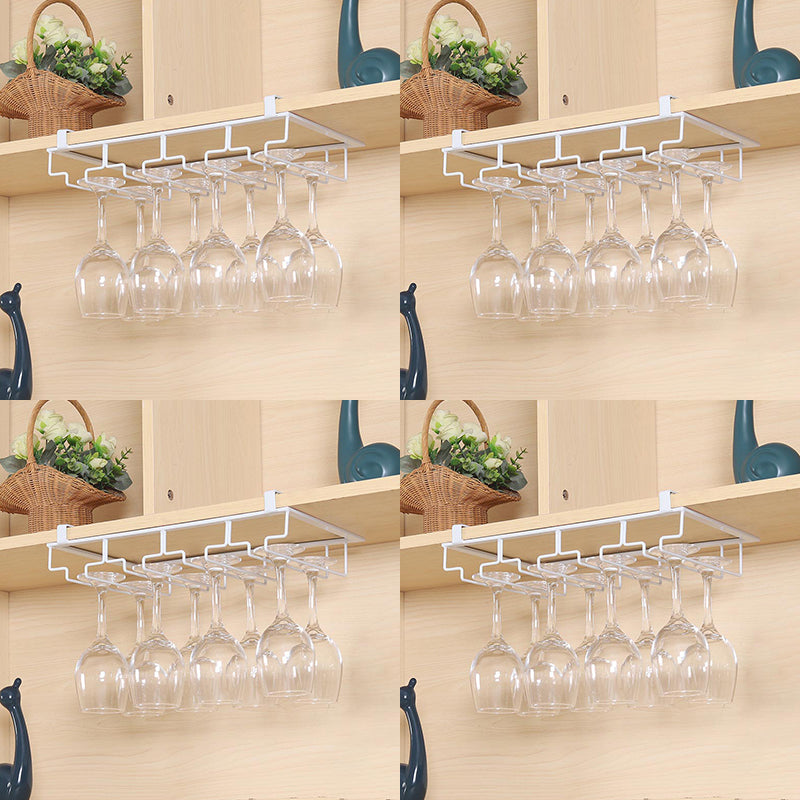 Contemporary Hanging Wine Glass Rack Metal Glass & Stemware Holder for Kitchen