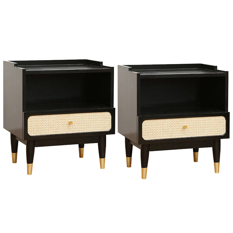 Contemporary Accent Table Nightstand One Drawer Bed Nightstand With Cabinets