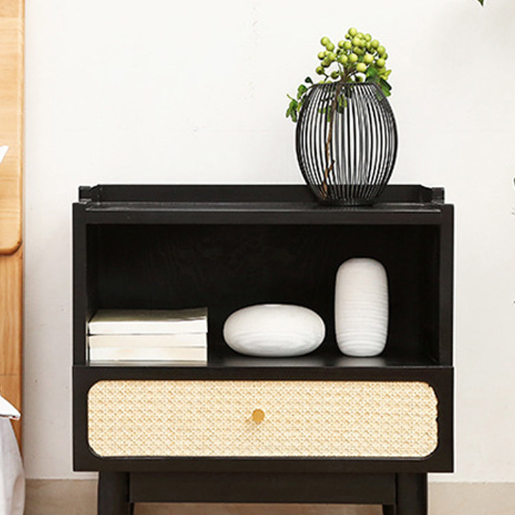 Contemporary Accent Table Nightstand One Drawer Bed Nightstand With Cabinets