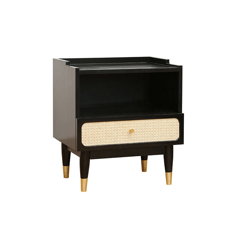 Contemporary Accent Table Nightstand One Drawer Bed Nightstand With Cabinets