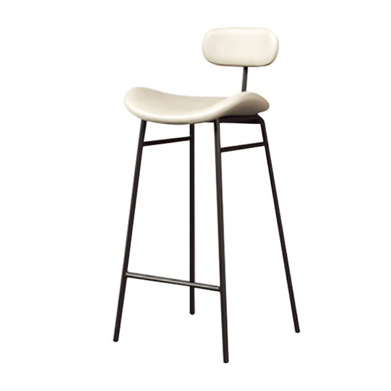 Armless Upholstered Counter Stool Industrial Bucket Seat Bar Stool