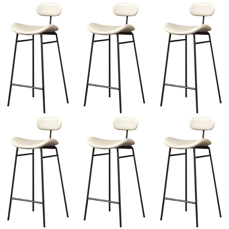 Armless Upholstered Counter Stool Industrial Bucket Seat Bar Stool