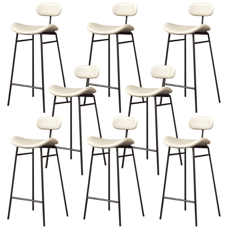 Armless Upholstered Counter Stool Industrial Bucket Seat Bar Stool