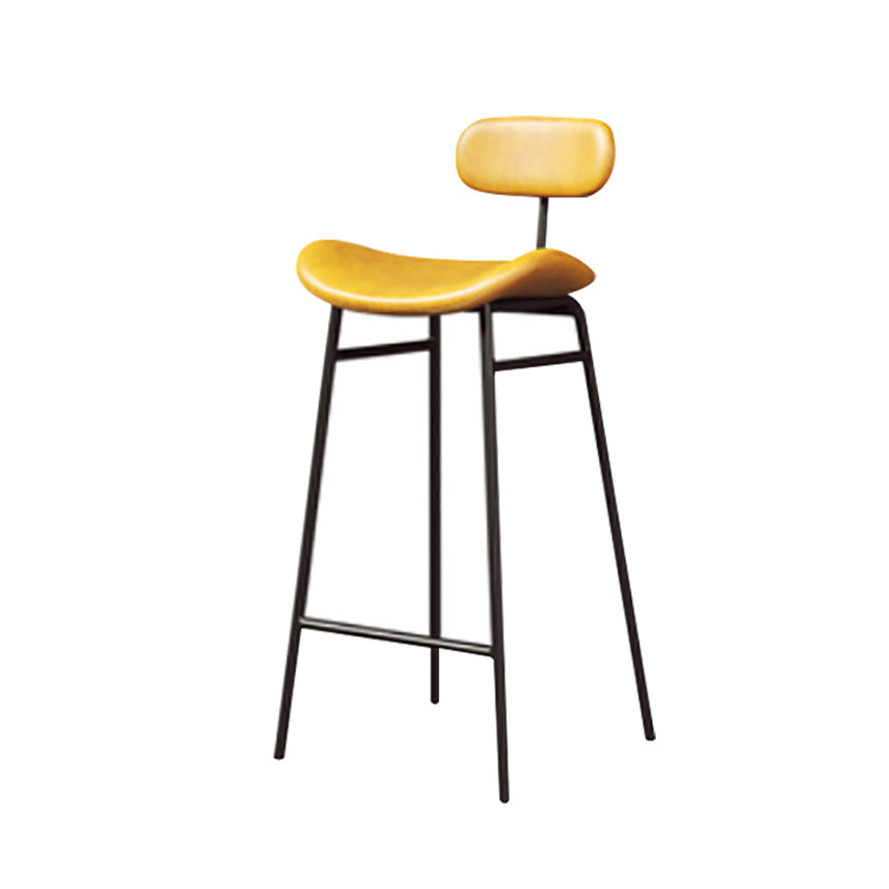 Armless Upholstered Counter Stool Industrial Bucket Seat Bar Stool