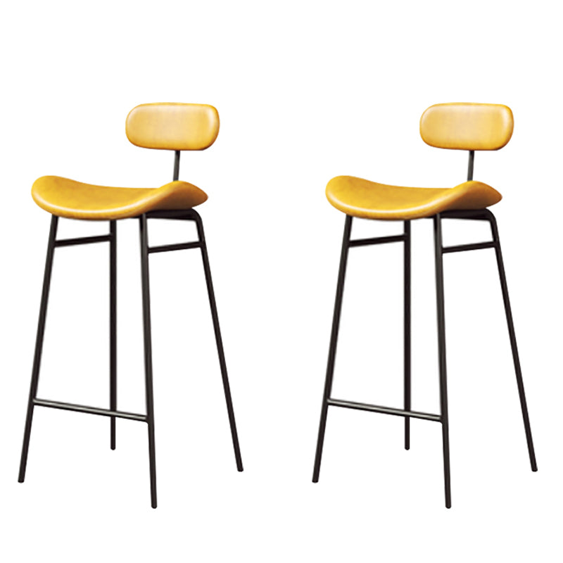 Armless Upholstered Counter Stool Industrial Bucket Seat Bar Stool